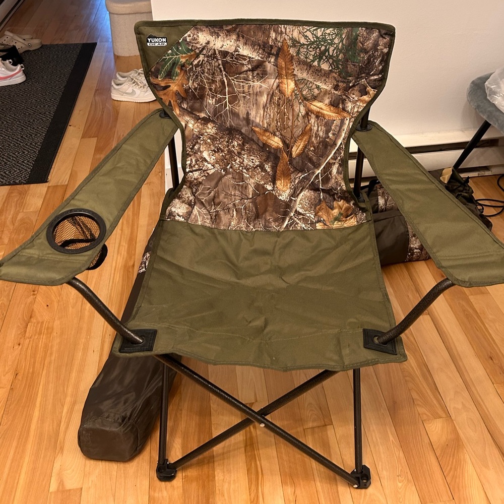 Ozark Trail Camouflage Folding Chair with Cup Holder